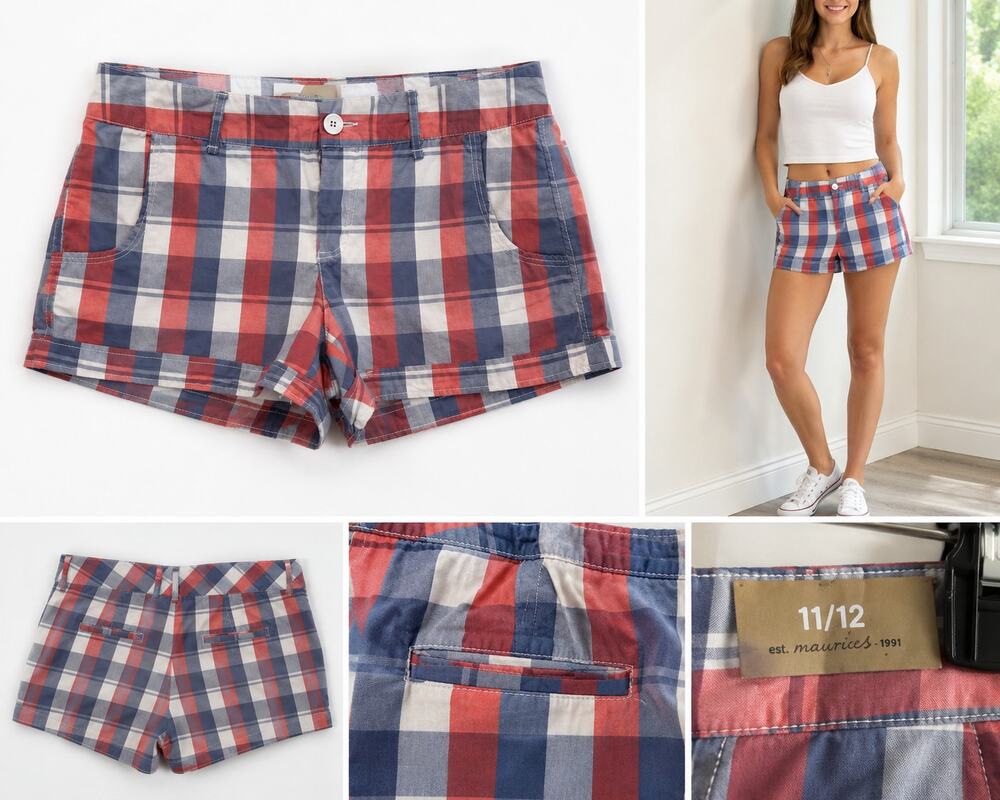 Maurices Women’s Plaid Shorts – Size 11/12